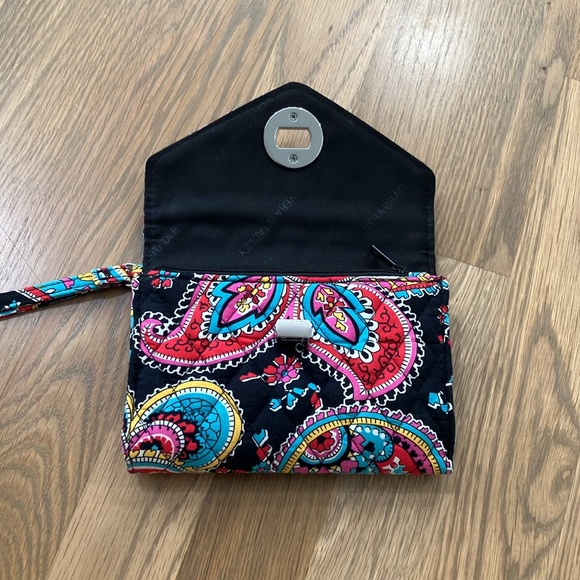 Vera Bradley Women's Parisian Paisley Turn Lock Envelope Short Wallet Wristlet - Picture 6 of 10
